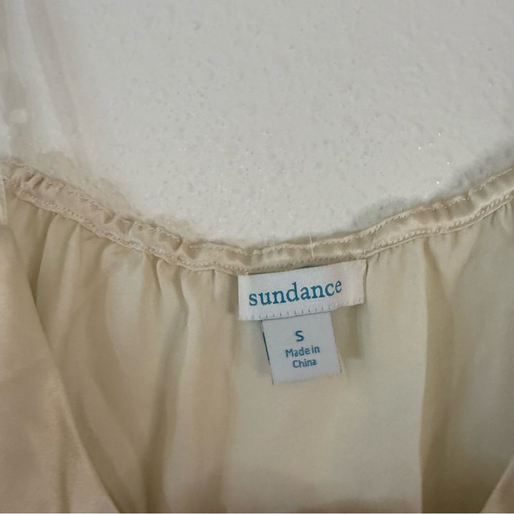 Sundance Cream silk Blouse M - Picture 2 of 4